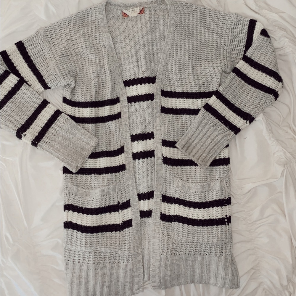 striped cardigan